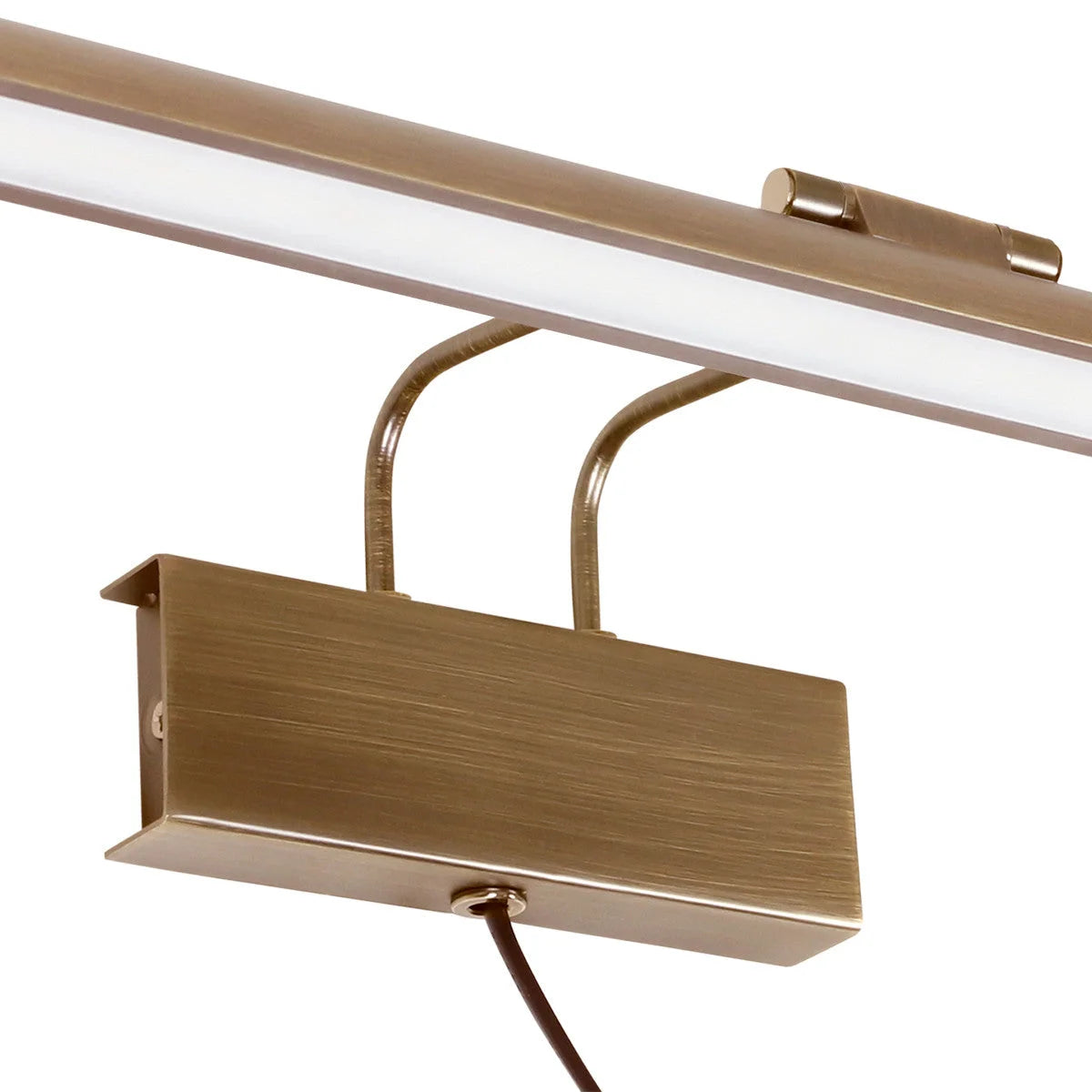 Applique murale dorée LED orientable en métal brossé avec lumière de lecture