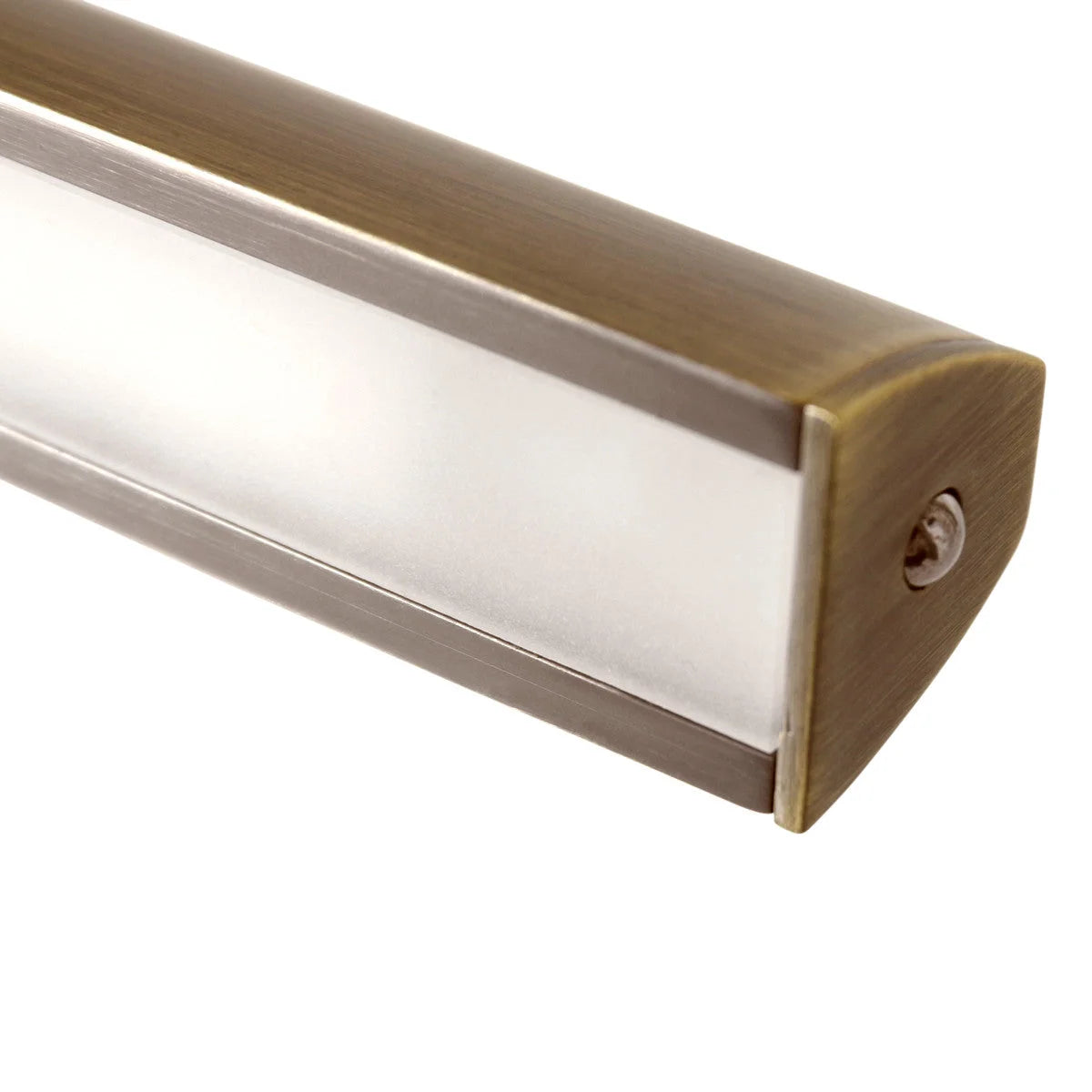 Applique murale dorée LED orientable en métal brossé avec barre lumineuse en bronze