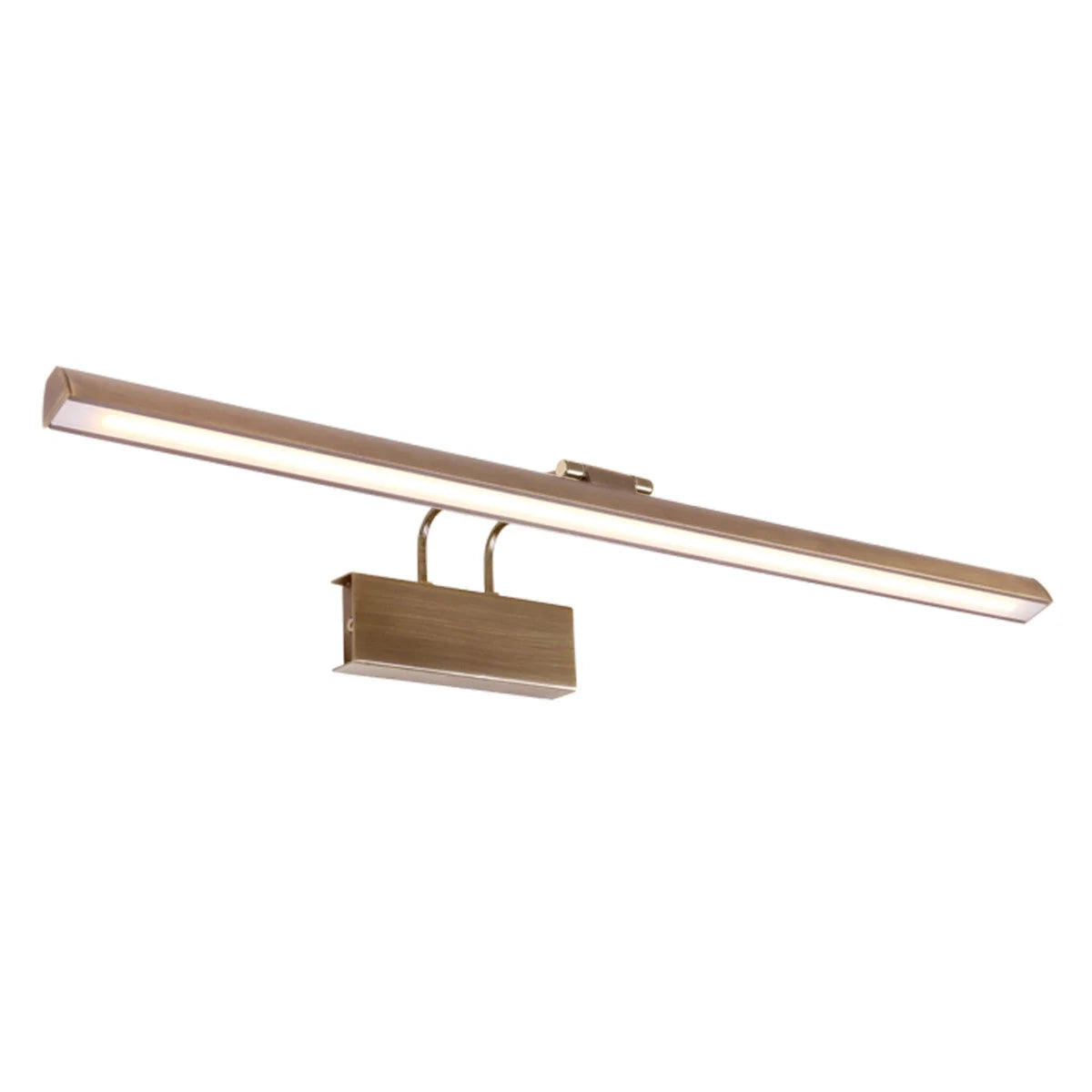 Applique murale dorée LED orientable en métal brossé avec lumière bronzečuje