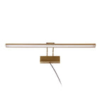 Applique murale dorée LED orientable en métal brossé avec câble, 60 cm