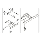 Diagramme de l’installation d’une applique murale dorée LED orientable en métal brossé