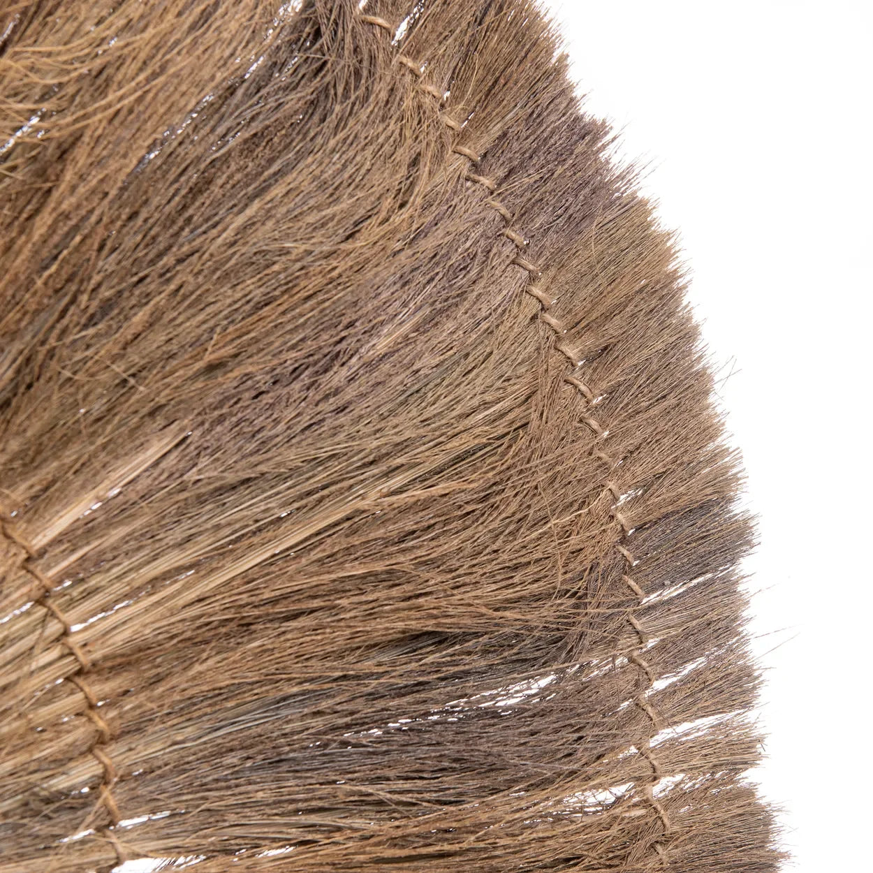 Brosse à balai liée pour le produit applique murale en herbe et fer rond plat 46 cm naturel