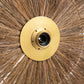 Applique murale en herbe avec base en fer rond plat de 46 cm naturel