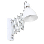 Applique murale en métal blanc chromé à bras extensible, diamètre 12 cm