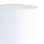 Applique murale en métal brossé avec abat-jour cylindrique en lin blanc et liseuse LED