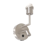 Applique murale en métal brossé avec liseuse LED intégrée et spot orientable