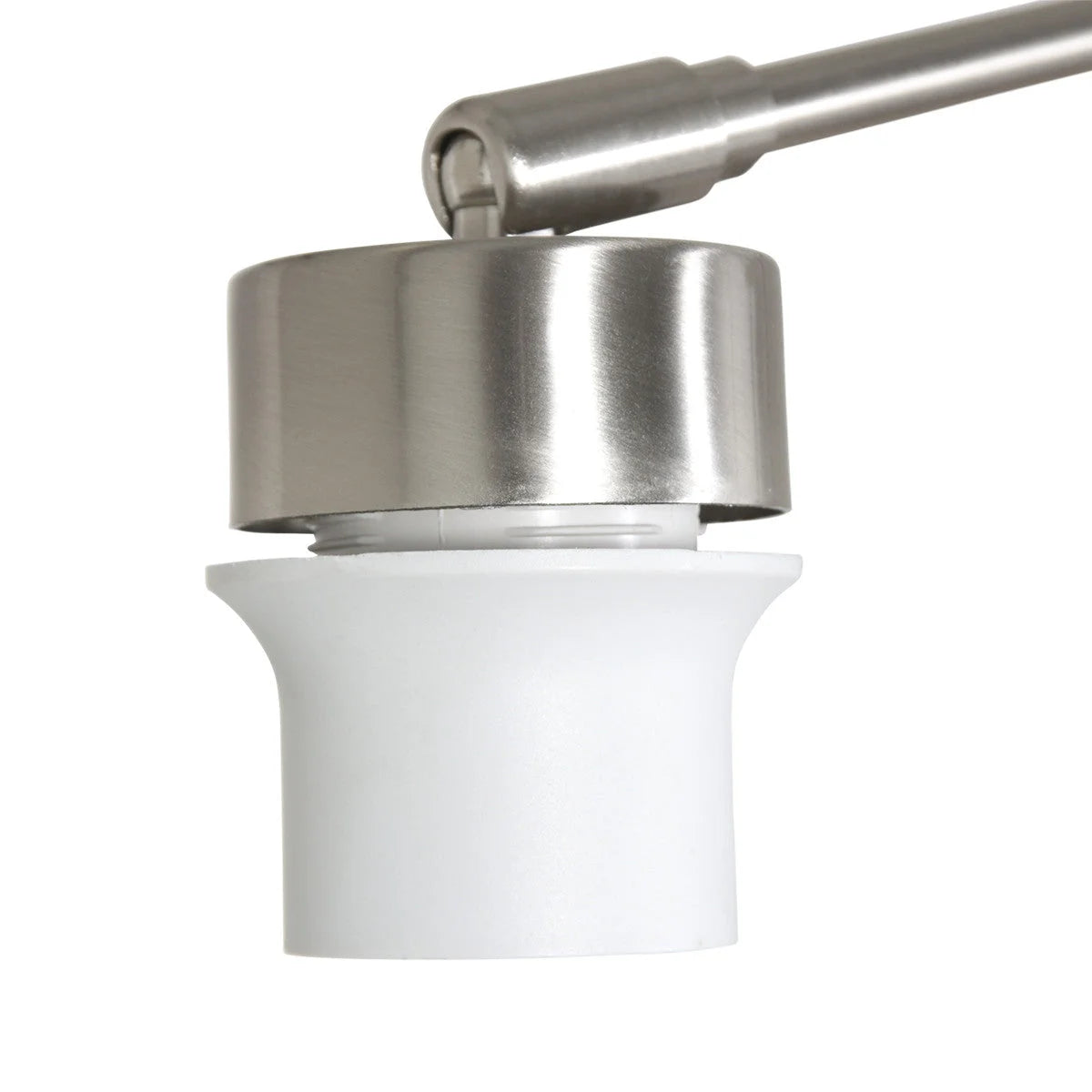 Distributeur de savon en métal brossé et blanc pour applique murale chromée et lin blanc