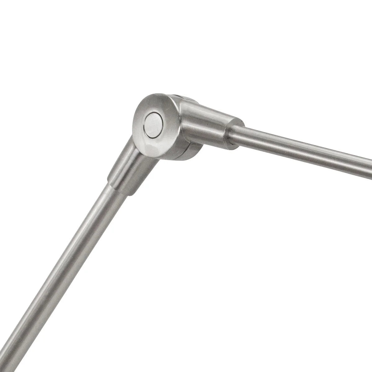 Joint d’articulation en métal ajustable pour applique murale en métal chromé et lin blanc