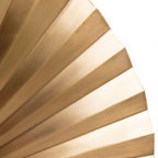 Applique murale en métal doré motif éventail rond – Ø60 cm