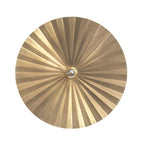 Décor mural en métal doré avec motif éventail rond de 60 cm