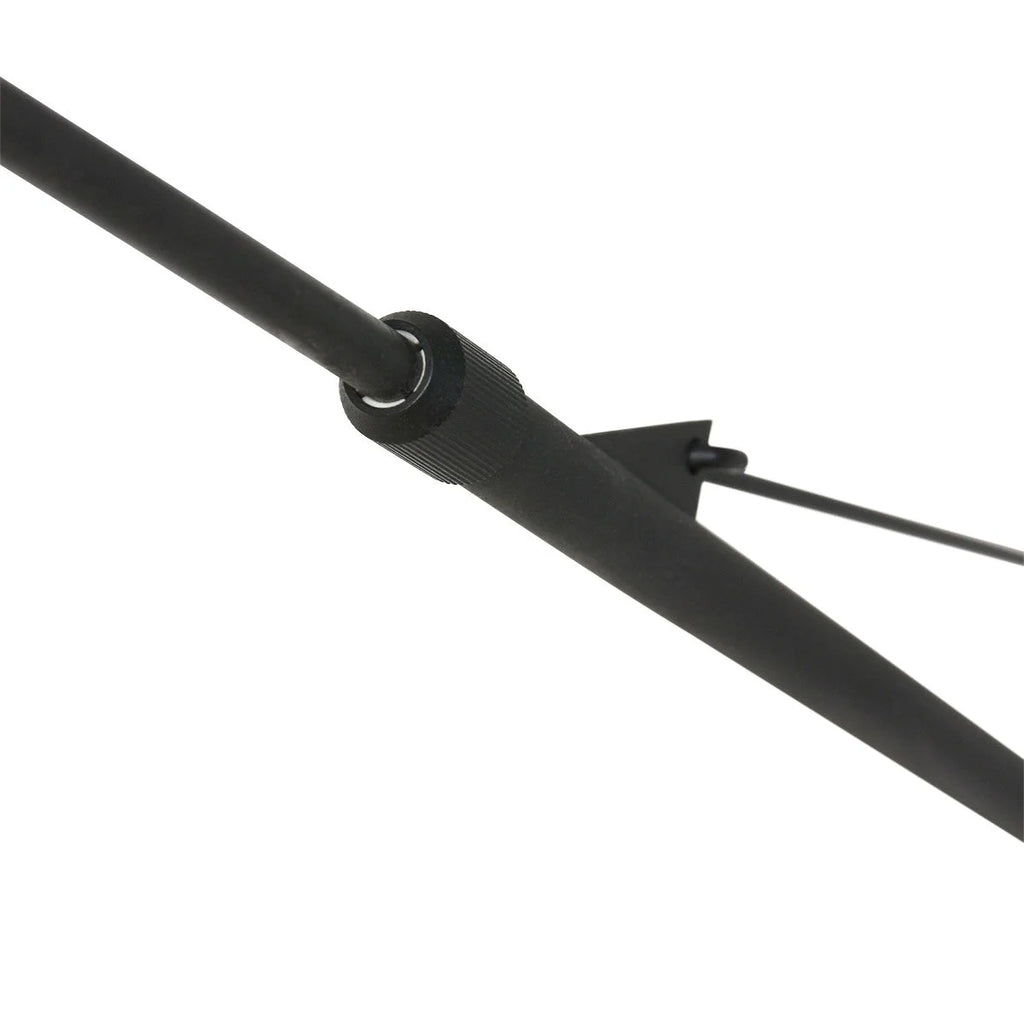 Applique murale en métal noir avec bras en métal et abat-jour blanc tissu Ø50 cm