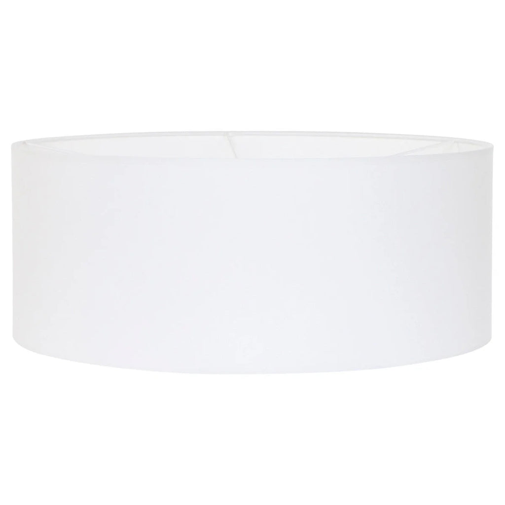 Applique murale en métal noir avec abat-jour blanc tissu, diamètre 50 cm