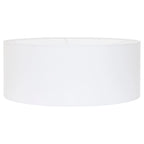 Applique murale en métal noir avec abat-jour blanc tissu, diamètre 50 cm