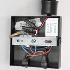 Boîte électrique noire avec câblage et driver LED pour applique murale métal noir