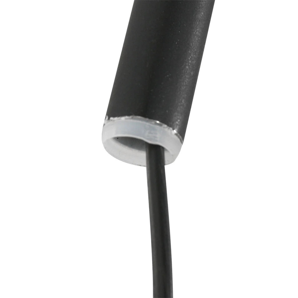 Tube noir avec bord blanc et fil noir pour lApplique murale en métal noir abat-jour fumé