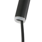Tube noir avec bord blanc et fil noir pour lApplique murale en métal noir abat-jour fumé