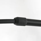 Tige en métal noir avec bouton texturé, compatible avec l applique murale en verre fumé