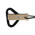 Fente en métal noir avec sangle élastique et fastener métallique pour Applique murale