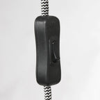 Interrupteur en plastique noir pour applique murale en métal noir avec bras articulé