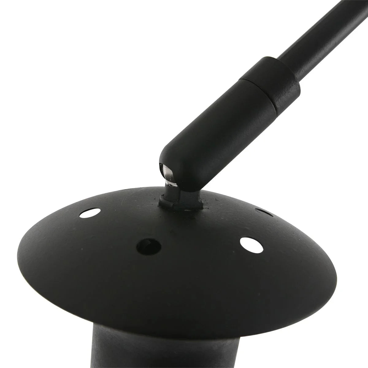 Luminaire mural noir ajustable avec bras incurvé et abat-jour blanc Ø40 cm