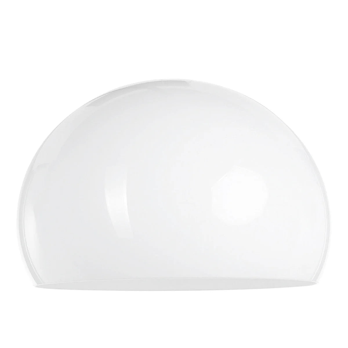 Dôme translucide blanc pour Applique murale métal noir bras incurvé Ø40 cm