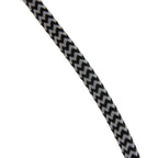 Cordon tressé à motif zig-zag noir et blanc pour applique murale en métal et fibres naturelles