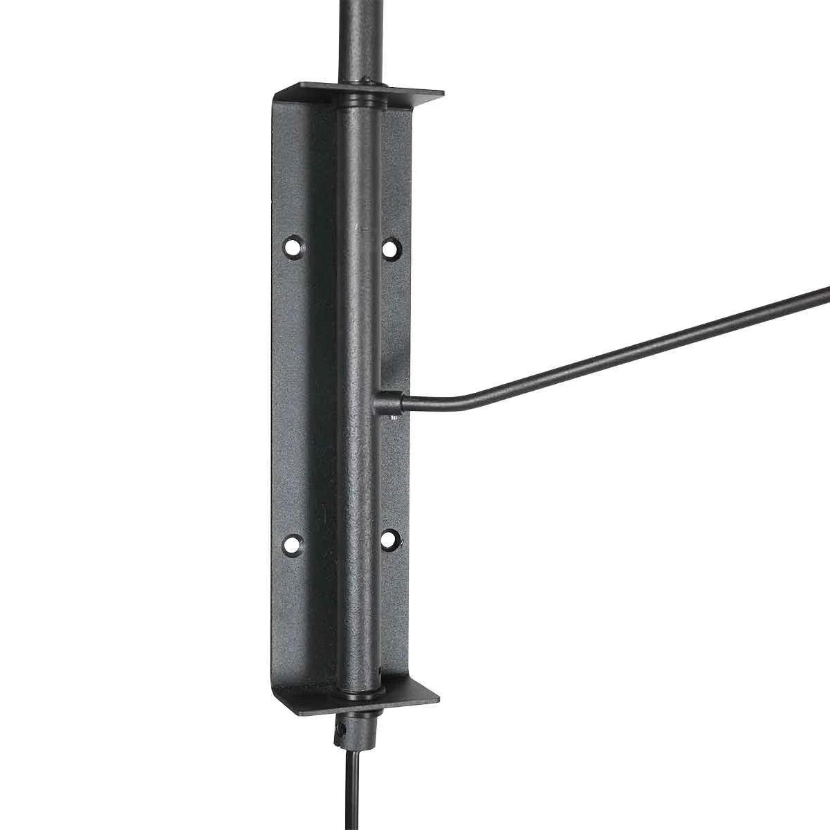 Poignée de serrure en métal noir pour Applique murale en métal noir et bronze à bras articulé