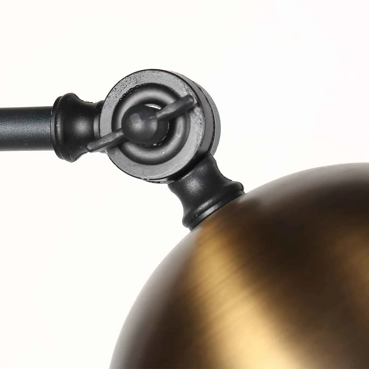 Joint réglable en laiton et métal noir pour applique murale en métal bronze 68 cm