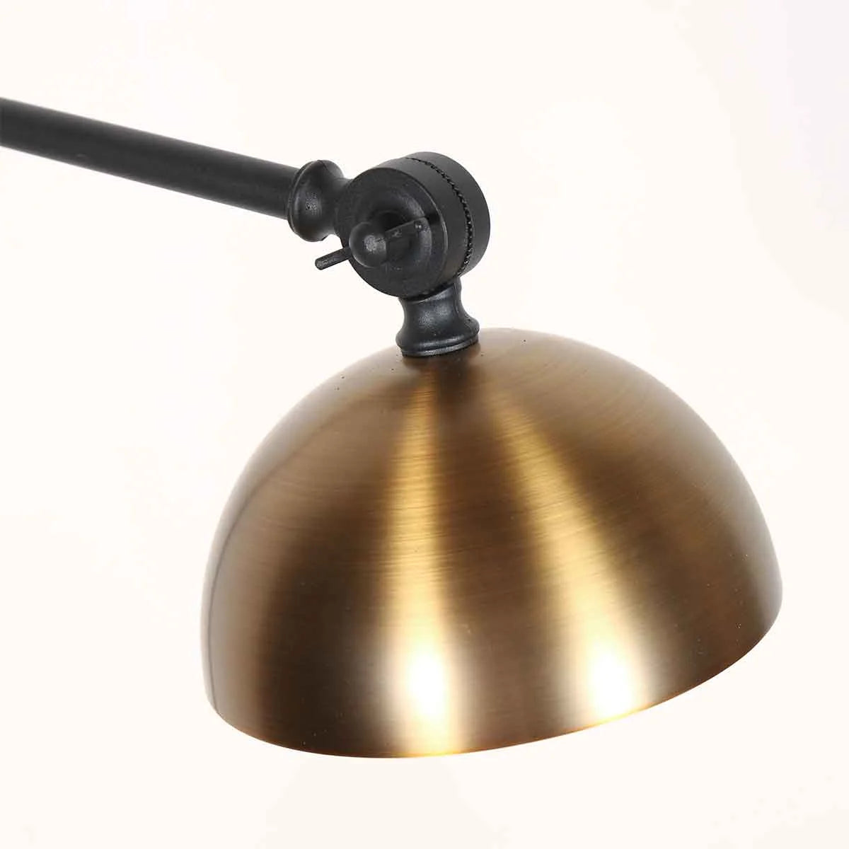 Lampe dôme en laiton ajustable pour Applique murale en métal noir et bronze