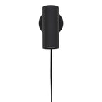 Applique murale en métal noir avec cylindre mural, H22 cm, modern design