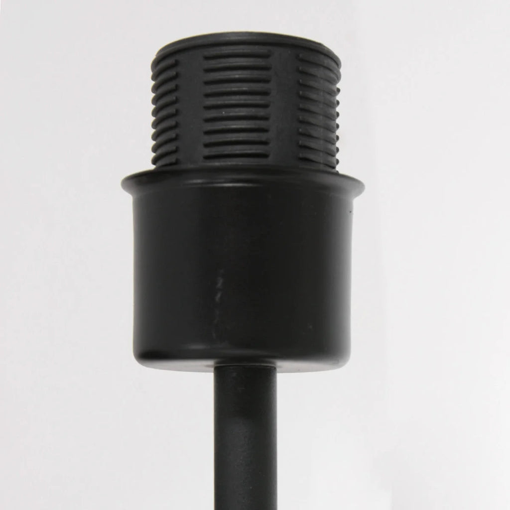 Support de microphone cylindrique noir pour Applique murale métal et rotin avec liseuse