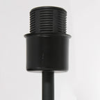 Support de microphone cylindrique noir pour Applique murale métal et rotin avec liseuse