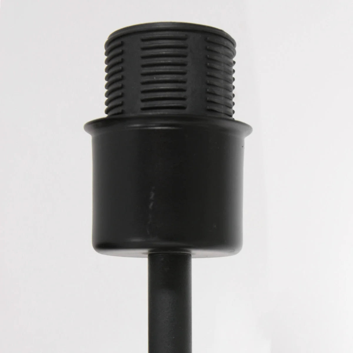 Support de microphone cylindrique noir pour Applique murale métal et rotin avec liseuse