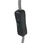 Interrupteur à cordon noir pour applique murale en métal vert mat avec bras articulé