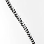 Cordon tressé noir et blanc pour l applique murale en métal vert mat avec bras articulé