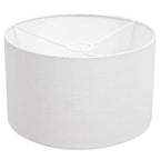 Abat-jour cylindrique blanc avec cadre en fil métallique pour Applique murale noir mat