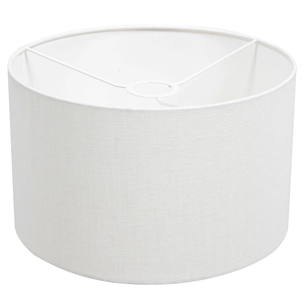 Abat-jour cylindrique blanc avec cadre en fil métallique pour Applique murale noir mat