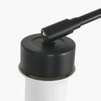 Contenant blanc avec pince et sonde pour applique murale noir mat bras articulé