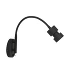 Applique murale noire en métal avec bras orientable et interrupteur intégré