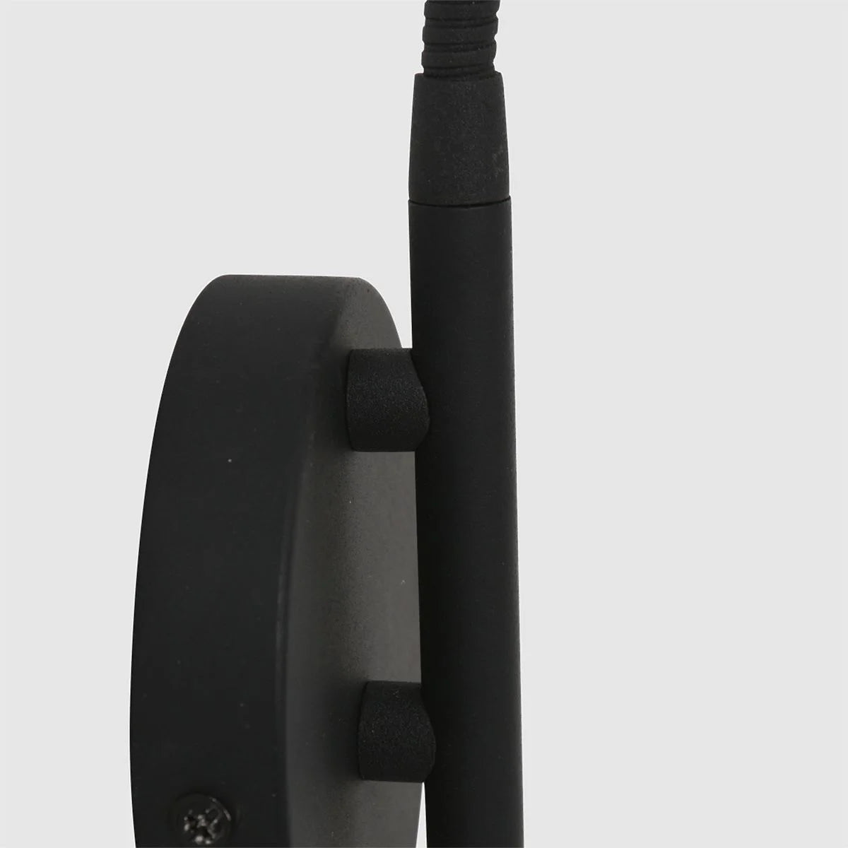 Lampe murale noire en métal avec bras orientable et interrupteur intégré