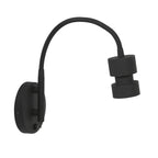 Applique murale noire en métal avec bras orientable et interrupteur intégré