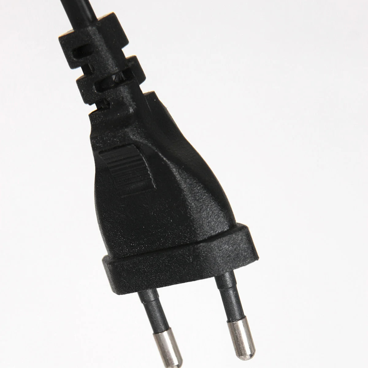 Prise électrique noire à deux broches pour applique murale en métal avec chargeur USB