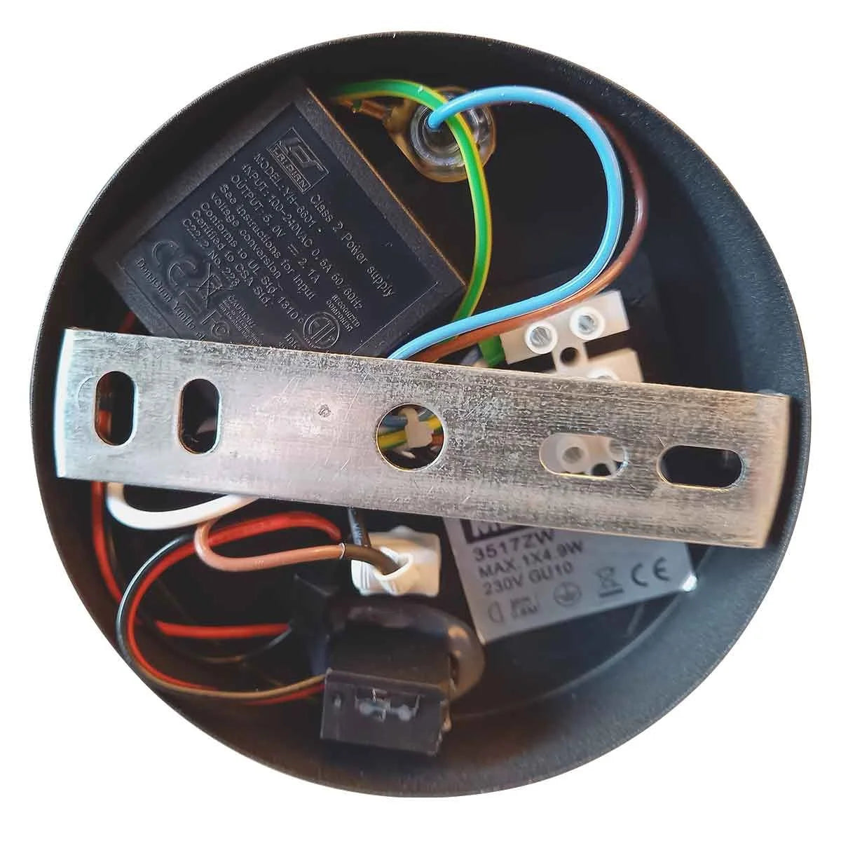 Composants de fixation électrique pour l’Applique murale noire en métal avec port USB