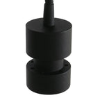Applique murale noire en métal avec port USB et bras flexible, cylindrique H33 cm
