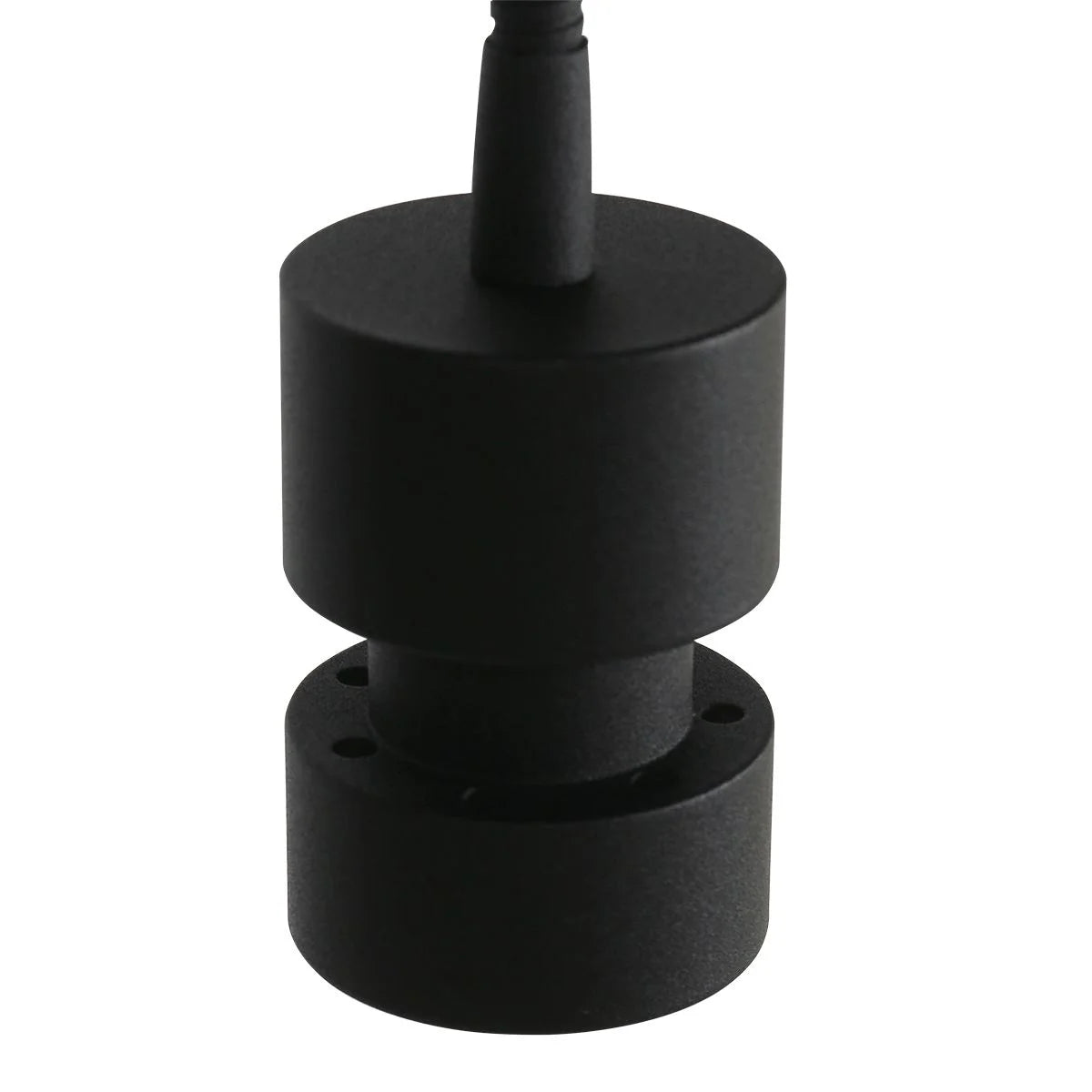 Applique murale noire en métal avec port USB et bras flexible, cylindrique H33 cm