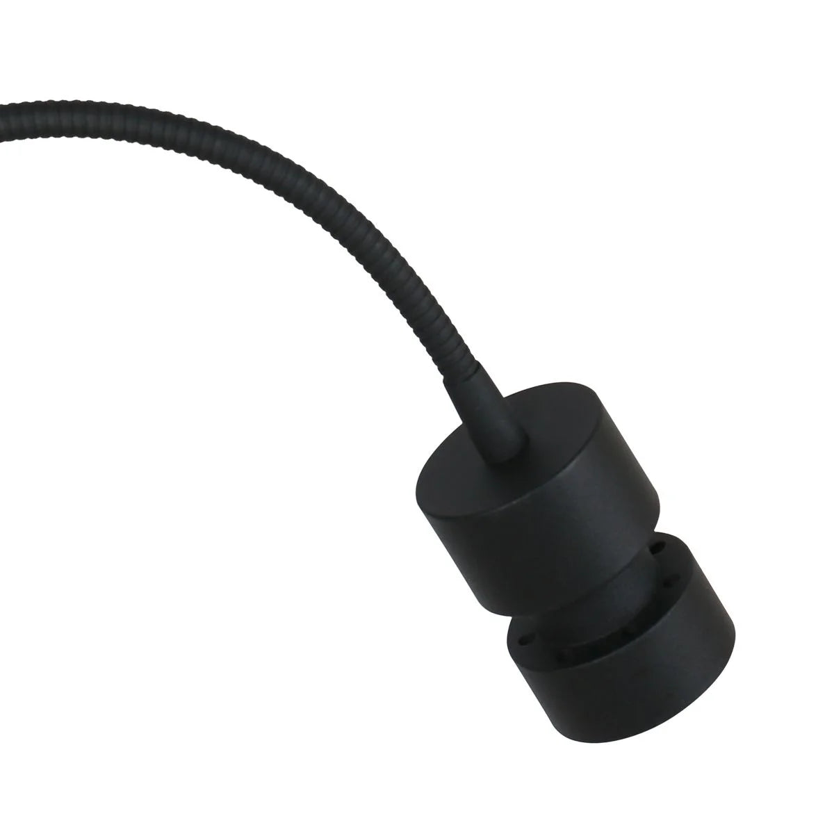 Projecteur à tête de canard noir en métal avec bras flexible et port USB