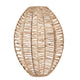 Abat-jour oval en tissage tissé pour applique murale en raphia plié 40 cm naturelle