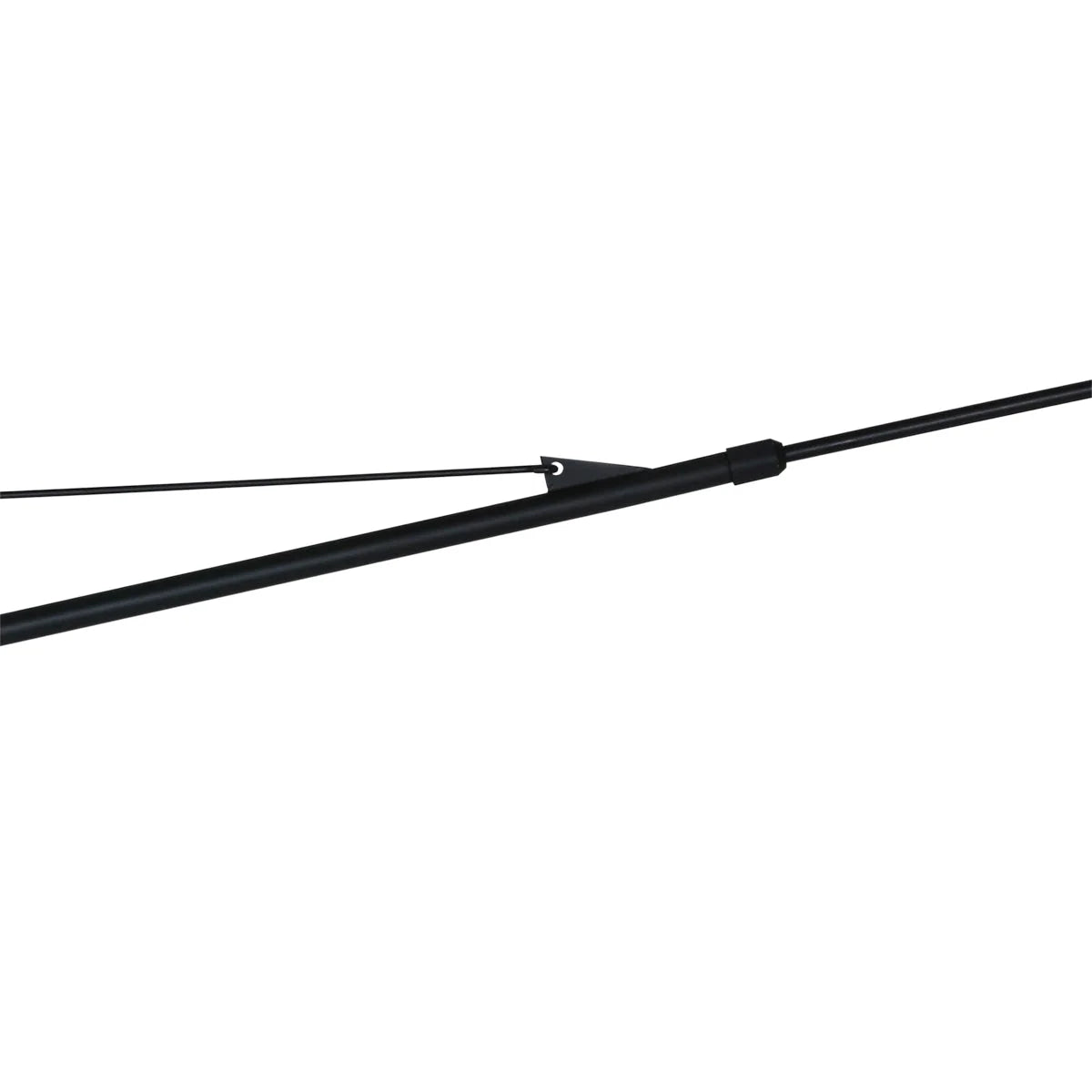 Disque en rotin ajouré avec tige métallique noire et corde attachée pour applique murale