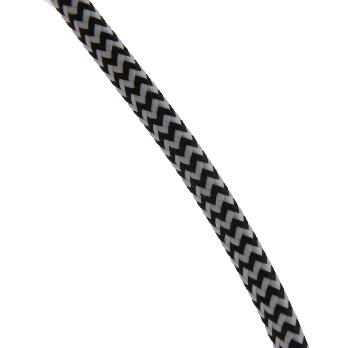Rope tressée noire et blanche pour Applique murale rotin ajouré naturel et métal noir