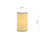 Applique murale en rotin cannage naturel bordures noires H32 cm